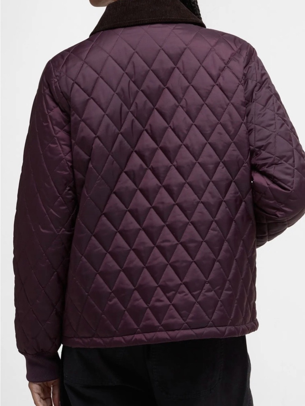 Barbour Quilted Marla Bomber Jacket in Plum NWT size US6/UK10 - Picture 2 of 8